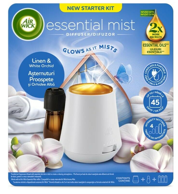E-shop Aroma difuzér Air Wick - Bavlna a vôňa bielej orchidey 20 ml