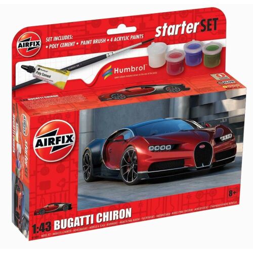 Airfix Bugatti Chiron 1:43 makett készlet festékkel, ragasztóval (A55005) 143170259