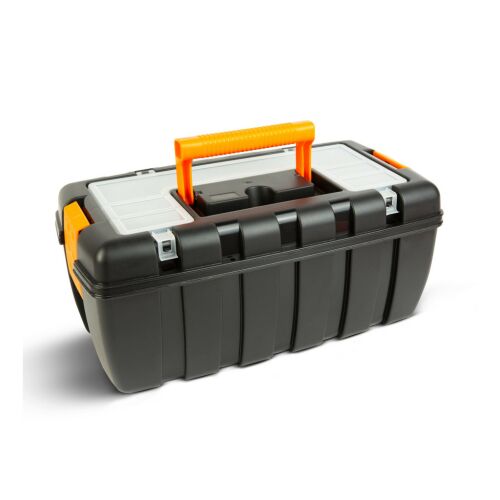 Handy műanyag szerszámosláda zárva, 41x22x18 cm