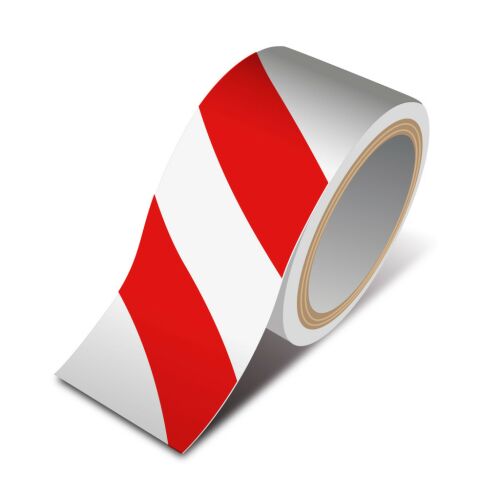 Veszélyt jelző ragasztószalag - piros / fehér - 50 mm x 33 m 139903478