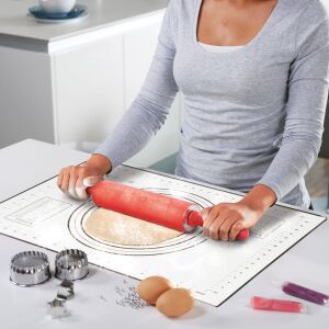 Szilikon nyújtólap - mérettáblázattal - 60 x 40 cm 139905323 - Nyújtólap