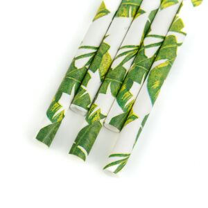 Papír szívószál - dzsungel - 197 x 6 mm - 25 db / csomag 139905340 - Szívószál