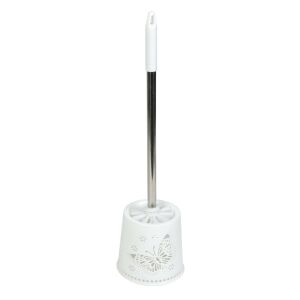 WC kefe + tartó - pillangós - 49 x 13 x 13 cm - fehér 139905871 - WC kefe & tartó