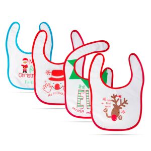 Family Christmas Karácsonyi baba előke - 38 x 27 cm - 4 féle (58664) 139907431 - Előke, büfikendő