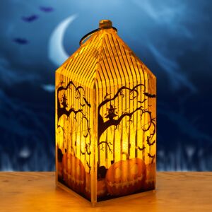 Halloween-i LED lámpás - tök - narancs LED - 2 x LR44 - 4 x 4 x 9,5 cm 139907471 - Őszi dekorációs kellék