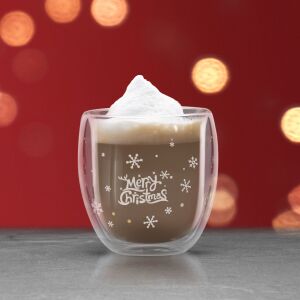 Family Christmas Karácsonyi duplafalú üveg pohár - 300 ml (57176E) 139907627 - Pohár