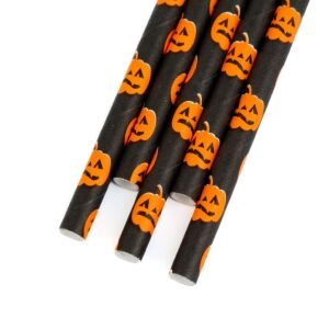 Papír szívószál - halloween - 197 x 6 mm - 25 db / csomag 139907983 - Báreszköz