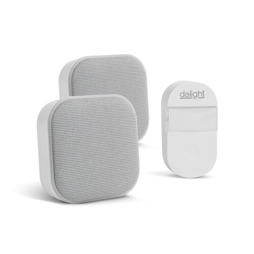 2 az 1-ben vezetéknélküli csengő és éjjelifény - Kinetic - dupla vevőegységgel - fehér 139909534