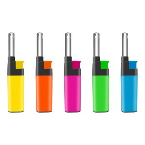 Gázgyújtó - tölthető- több szín - 12 cm - 25 db / display 139910349 - Adamo