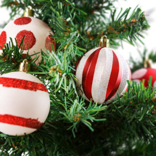 Karácsonyfadísz szett - piros / fehér - 24 db / szett 139911285