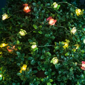 Ghirlandă luminoasă LED iepurași iluminată pe tufiș - Nonbrand Ghirlande luminoase