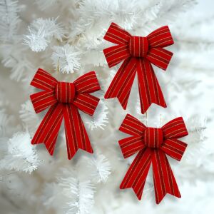 Masni dekoráció - glitteres, piros - 10 x 13 cm - 3 db / csomag 139911662 - Ajtódísz