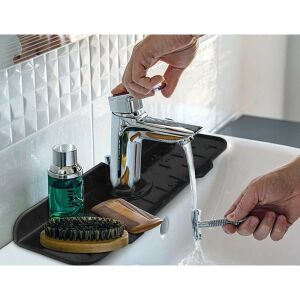 Mosogatószer és szivacs tartó - 38 x 15 cm - szürke 139912502 - Mosogatószivacs