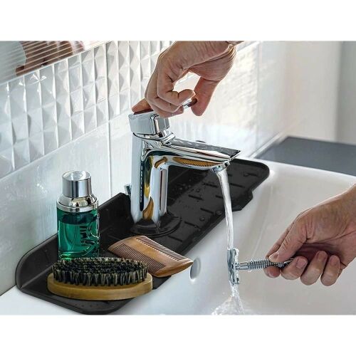 Mosogatószer és szivacs tartó - 38 x 15 cm - szürke 139912502