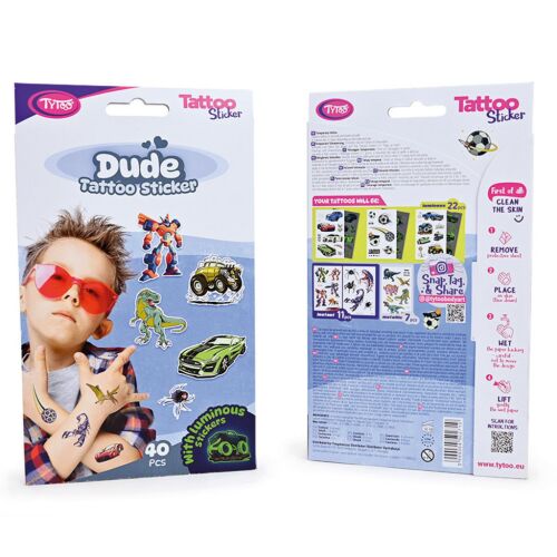 Dude tetoválás matrica szett - 40 db / csomag 139913258