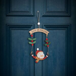 Karácsonyi dekoráció - Fa, hóember - 13 x 17 cm 139915573 - Ajtódísz