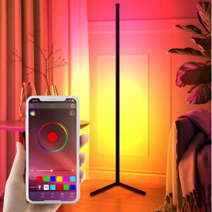 Modern RGB LED sarok állólámpa alkalmazásvezérléssel a nappaliban - Retoo