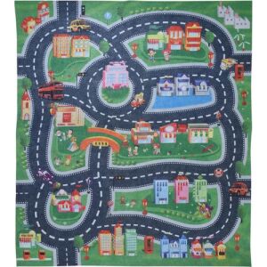Pogled odozgo na podlogu za igru Covoraș de joacă s gradom - Tekstil za dom