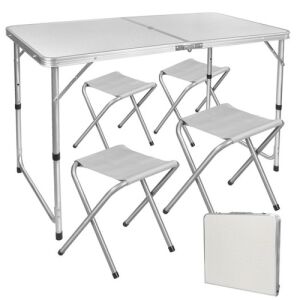 Set pliabil masă de camping și 4 scaune, design portabil - Camping & Drumeții