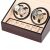 Cutie intors ceasuri iUni, Watch Winder 4 + 6 spatii depozitare, Mahon-Crem 139921413