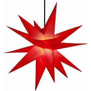 Erwey roter 18-zackiger Weihnachtsstern auf weißem Hintergrund. - Outdoor Weihnachtsdekorationen