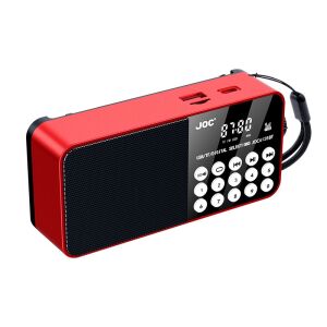 Vizualizare în unghi a radioului portabil JOC cu Bluetooth, AM/FM/SW, afișaj LED, USB și suport pentru card TF - Radiouri