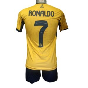 Focimez nadrággal Replika Al Nassr Ronaldo sárga-sötétkék 140 143592379 - Gyerek focimez