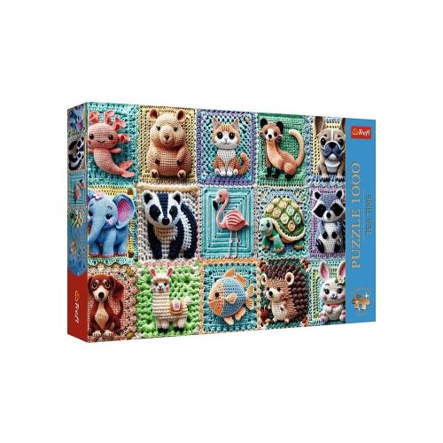 Trefl 1000 db-os Premium Plus puzzle - Tea Time - Horgolt állatok (12093)
