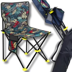 Összecsukható horgász- és kempingszék háttámlával és zsebbel