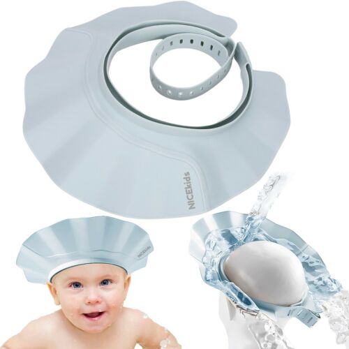 NiceKids Baba fürdősapka, állítható, hajmosás elleni védelemmel, kék 139941732