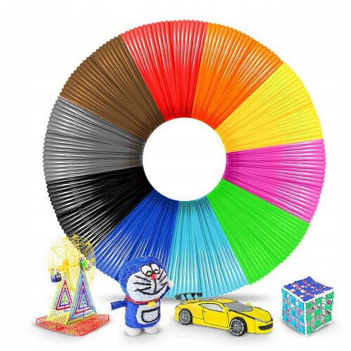 PCL utántöltők 3D tollkészlethez 10 db-os Filament 5m színes 1.75mm 139941787