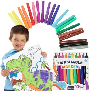 törölhető és mosható markerek készlete 20 szín