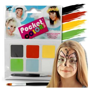 Mosható arc- és testfestékek gyerekeknek, 6 színben