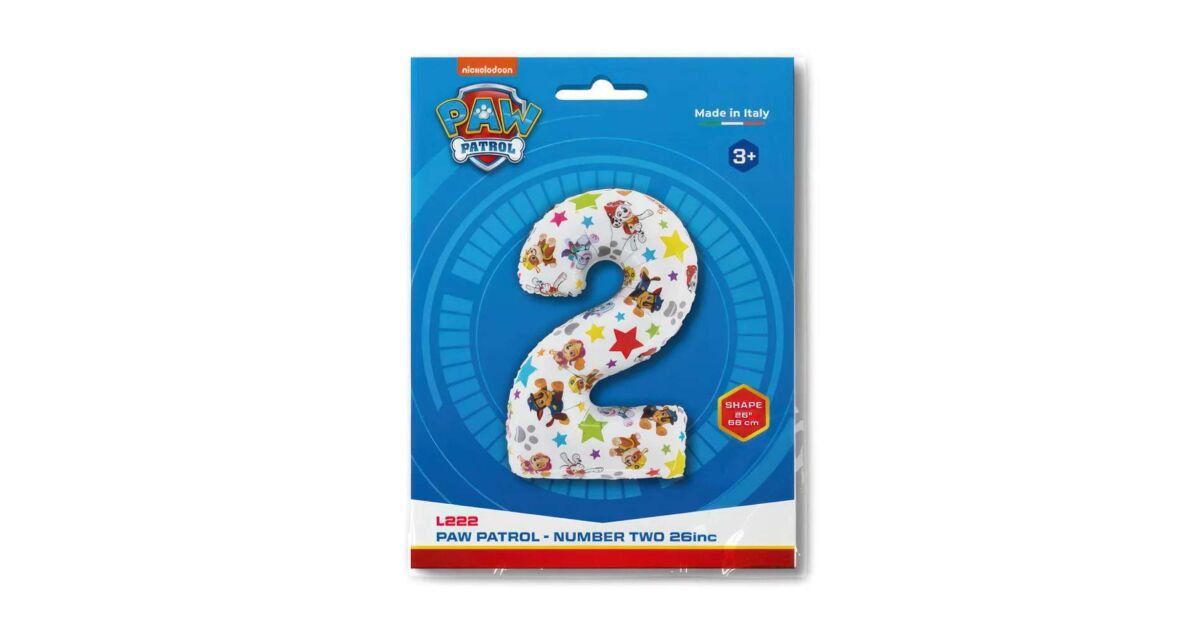 nickelodeon Pfotenpatrouille Geburtstags-Folienballon 2-Es 66 cm 139943981