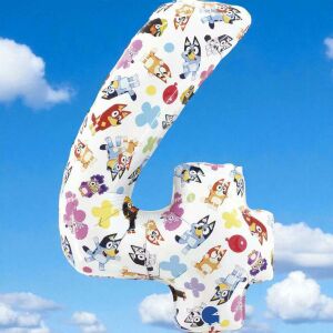 Bluey Zahl 4 Folienballon für Geburtstagsdekoration - Luftballons