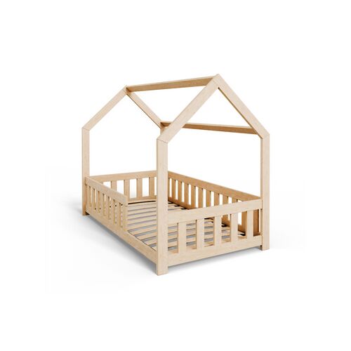 Rám postele DUBI domček z prírodného dreva 160x80 cm