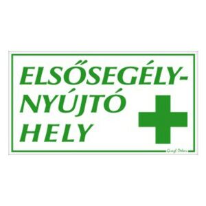 Matrica Elsősegélynyújtó hely  17,5 x 25 cm "C" 139951960 - Jelölés & Figyelmeztetés