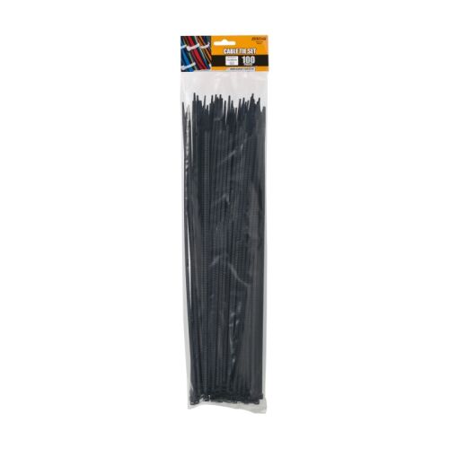 Fekete kábelkötegelő 390 x 4,6 mm, 100 db / csomag - Kábelkötegelő