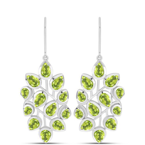 Ezüst Fülbevaló Changbai Peridottal, Y61164 139957323