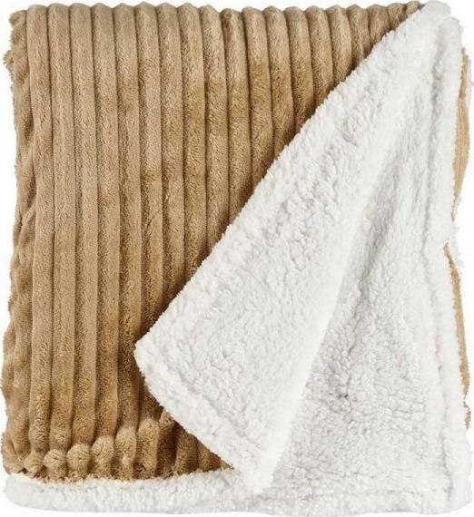 Decke Hellbraun Cord (150 x 200 cm)