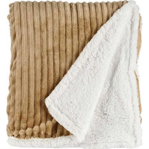 Decke Hellbraun Cord (150 x 200 cm) 139957570