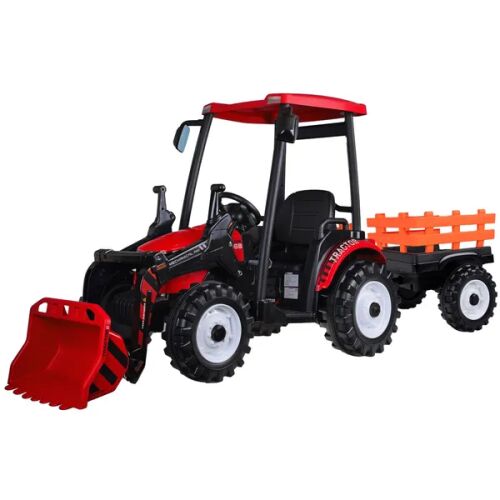Nagyméretű elektromos TRAKTOR pótkocsival - Piros 142380590
