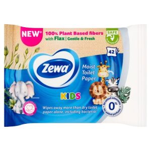 Zewa Kids Feuchtes Toilettenpapier 42 Stück, sanft und frisch für Kinder - Feuchtes Toilettenpapier