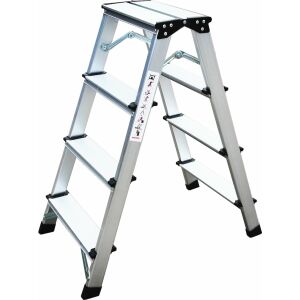 Ca nou! - Pepita scară pliabilă din aluminiu, 4 grade, 80cm