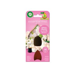 Air Wick Essential Mist Rezervă - Bujor Alb & Floare de Iasomie, până la 45 de zile - Ulei esențial