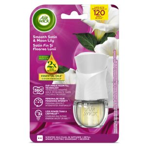 Air Wick Smooth Satin & Moon Lily elektryczny odświeżacz powietrza wkład, długotrwały zapach - Air Wick Elektryczny odświeżacz powietrza