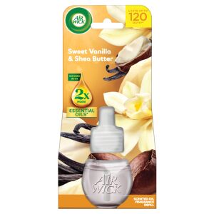 Air Wick Sweet Vanilla & Shea Butter Scented Oil Refill, lasts up to 120 days - Diffuser and Electric air freshener