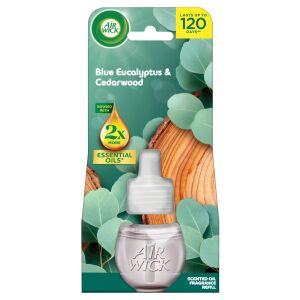 Air Wick Blue Eucalyptus & Cedarwood Пълнител за ароматно масло, издържа до 120 дни - Освежител за въздух