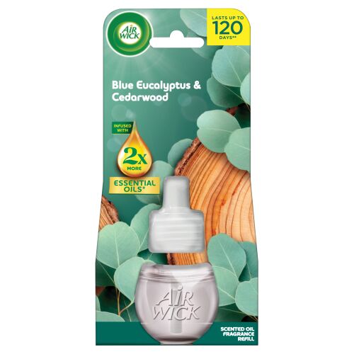 Air Wick Blue Eucalyptus & Cedarwood Náplň do vonného oleja, vydrží až 120 dní