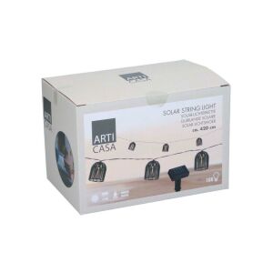 Napelemes fényfüzér, fekete, 420 cm 139963185 - Fényfüzér